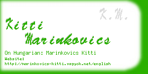 kitti marinkovics business card